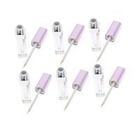 Mikinona 6Pcs Eyelash Mascara Container Refillable Empty Eyeliner and Lash Tubes Transparent Bottles with Caps for Travel and Daily Use
