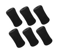 Mikinona 6pcs Fitness Cushioning Cushion Foot Pads Roller for Gym Workout Bench Pad Replacement Roller Foot Exercise Foam Gym Replacement Part Rubber Black