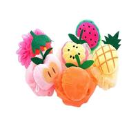Mikinona 6pcs Fruit Shaped Mesh Pouf Bath Balls Exfoliating Shower Sponge Soft Skin Friendly Bathroom Supplies with Comfortable Lather for Gentle Body Cleansing