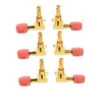 Mikinona 6pcs Full Closed Guitar Tuning Pegs with Oval Knob Heads Acoustic Folk Guitar Replacement String Tuners Easy Install Locking Machine Heads for Professionals and Beginners
