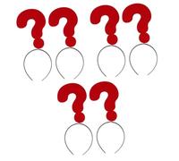 Mikinona 6pcs Funny Question Mark Headband Novelty Party Accessory for Family Photo Booth
