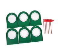 Mikinona 6pcs Golf Putting Aid Trainer with Flags Portable Indoor Putting Hole Practice Cups for Office Garage Lightweight Plastic Golf Training Tool for Skill Improvement and Accuracy