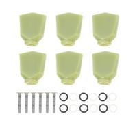 Mikinona 6pcs Green Guitar Tuning Knob Set Acoustic Guitar Tuner Handles Folk Stringed Instrument Tuning Pegs Replacement Caps for Accessories