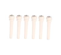 Mikinona 6pcs Guitar Bridge Pins with Brass Circle and Green Shell Dot for Acoustic Guitar Bone Material Compatible with Standard Bridges Easy to Replace Lightweight and Portable