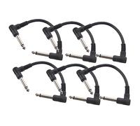 Mikinona 6pcs Guitar Patch Cables Male Audio Connect Wire for Electric Guitar Bass Keyboards Lightweight Design for Optimal Sound
