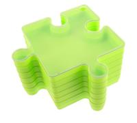 Mikinona 6pcs Large Capacity Puzzle Sorting Trays with Protective Lid Plastic Jigsaw Puzzle Organizer Box for Storage Sorting and Dust Protection at Home School and Travel