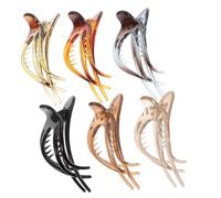Mikinona 6pcs Matte French Hair Claw Clips for Women Plastic Styling Hair Accessories with Strong Hold Multi Color Large Jaw Clips Lightweight Everyday Use