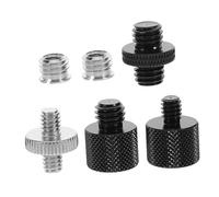 Mikinona 6pcs Microphone Screw Thread Converter Mini Adapter Mic Mount Screw for Desk Tripod Music Recording Broadcasting Live Performances