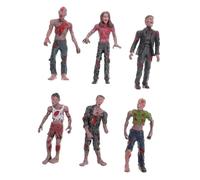 Mikinona 6pcs Mini Zombie Models Plastic Figures Not Easy to Deform Scary and Creepy Toys for Party Or to Be Placed in A Place to Scare Others