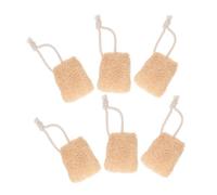 Mikinona 6pcs Natural Loofah Exfoliating Scrubber Pads for Face and Body Gentle Dead Skin Remover Bath Shower Sponge Loofah Sponge for Soft Smooth Skin Care
