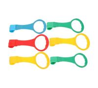 Mikinona 6pcs Playpen Pull up Rings Handles to Help Toddlers Stand and Walk Includes Yellow Blue Red and Green Plastic Linking Rings for Hanging Toys