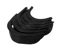 Mikinona 6pcs Pool Table Pocket Liners Black Plastic Billiard Hole Table Insert Pads Nonslip Replacement for Standard Snooker