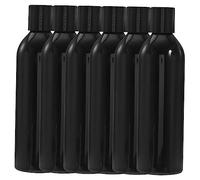 Mikinona 6pcs Portable Travel Bottles Refillable Shampoo Dispenser with Press Type Lid Cosmetic Containers for Lotion and Toiletries Black 250ml