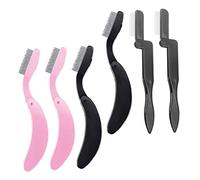 Mikinona 6pcs Stainless Steel Eyebrow Combs Folding Lash Brush Brow Brush for Makeup Lash Combs for Women