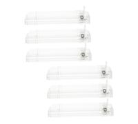 Mikinona 6pcs Transparent Automatic Cigarette Display Stands with Spring-Loaded Pushers for Retail Stores Clear Organizer Rack for Tidy Visible Cigarette Storage and Easy Access