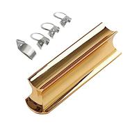 Mikinona 76mm Metal Guitar Slide Bar 4 Gold Finger Picks Stainless Steel Tone Bar for Electric Guitar and Acoustic