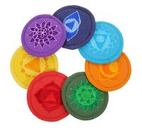 Mikinona 7pcs Embroidered Tibetan Singing Bowl Cushion Durable Sound Bowl Mat with Buddhist Design for Meditation Yoga Prayer Pad for Sound Stability
