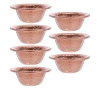 Mikinona 7pcs Indian Serveware Hammered Alloy Curry Serving Bowls Versatile Metal Soup and Cereal Dishes for Home Kitchen Restaurant Dining