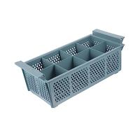 Mikinona 8-compartment Cutlery Basket Dishwasher Utensil Holder Gray Drain Storage Organizer for Kitchen Sink
