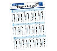 Mikinona 8-hole Bass Recorder and Chord Practice Chart for Beginners - Vertical Flute Diagram Poster, Clarinet Training Guide for Student Practice