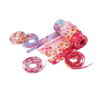 Mikinona 8 Rolls Japanese Cherry Blossom Ribbon Wide Cotton Craft Ribbon for DIY Bows Wrapping Home Decor Party Wedding Decorations