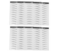 Mikinona 8 Sheets Water Transfer Temporary Eyebrow Stickers for Women Self-adhesive False Eyebrows with Realistic Volume Instant Brow Styling Adhesive for Sparse No Brow Users Secure