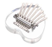 Mikinona 8-tone Mini Thumb Piano Kalimba for Beginners, Acrylic Small Finger Piano Colorful Heart Shape, Portable Music Plaything for Boys and Girls and Adults