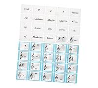 Mikinona 80pcs Music Education Cards for Beginners Piano Note Theory Flashcards Music Study Cards Rhythm Learning Tool Compatible for Multiple Instruments