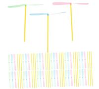 Mikinona 80pcs Outdoor Hand Swirling Flying Plastic Recreation Helicopter for Summer Interactive Multiplayer Game Random Color