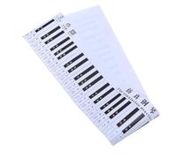 Mikinona 88-key Piano Keyboard Practice Sticker, 1:1 Scale Black and White Sheet with Numbered Finger Guide, Simplified Notation and English Key Labels for Beginners and Portable Use