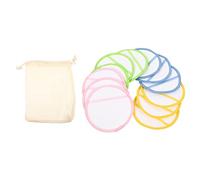 Mikinona 8cm Reusable Makeup Remover Pads 13pc Set Soft Bamboo Cotton for Face Eye Makeup Removal Washable Puff for Women