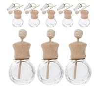 Mikinona 8pcs 10ml Car Fragrance Bottles with Air Vent Clips Refillable Glass Car Air Freshener Diffusers for Essential Oils Vent Aromatherapy Accessories for Automotive Interior