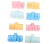 Mikinona 8pcs Bang Hair Rollers Heatless Curlers for Natural Air Bang Volume Plastic Curling Tools Gentle Heat Protection Quick French Styling for Women