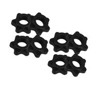 Mikinona 8pcs Black Plastic Nut Dumbbell Bar Spinlock Collars 2.5cm Nonslip Barbell Screw Clamps for Weight Lifting Fitness Training Gym Equipment