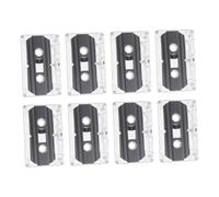 Mikinona 8pcs Clear Blank Cassette Tapes Audio Recording for Music Speech DIY Retro Party Messages Transparent Case for Teaching Voice Recording