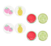 Mikinona 8pcs Cooling Eye Masks Reusable Gel Eye Pads for Hot Cold Compress Treat Puffiness Swelling Includes Pineapple Watermelon Strawberry