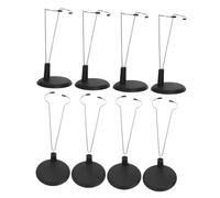 Mikinona 8pcs Doll Holder Stands Black Miniatures Display Supports for Lightstick and Collectibles Compact Space Saving Design with Elegant Minimalist Style for Showcasing Action Figures