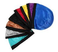 Mikinona 8PCS Elastic Silky Men Wave Cap Portable Lightweight Hair Covering Exquisite Breathable Design for Fashion Wig Use Lake