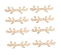 Mikinona 8pcs Horns Sequin Christmas Antler Deer Ears Antlers Headband for Deer Christmas Decor Headphone Cosplay Decorations LED Reindeer Golden