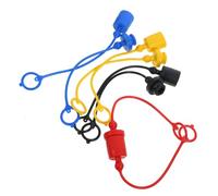 Mikinona 8pcs Hydraulic Quick Connect Caps Plastic Dust Covers for Isoa Couplers Multi-Color Protective Plugs for Industrial Hydraulic Hose Connections