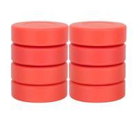 Mikinona 8pcs Matte PVC Floor Hockey Pucks Non-reflective Flat Design for Indoor Gym Training Street and Ground Hockey Practice Balls
