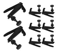 Mikinona 8pcs Metal Musical Accessory Musical Fine Tuning Tools Metal Instrument Fine Tuners Violin Accessories Adjuster Stainless Violin Tuners Black