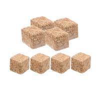 Mikinona 8pcs Miniature Haystack Model Wood DIY Farm Scene Decor Natural Autumn Style Mini Bales for Dollhouse Garden Landscape Accessories