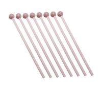 Mikinona 8pcs Natural Wood Drumsticks Percussion Mallet Set for Drum Kit and Xylophone Playing Instrument Accessories in Original Wood Color, Suitable for Practice and Performance