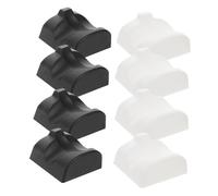 Mikinona 8pcs Ocarina Display Stand Set Hand-Shaped Resin Holder for 6-Hole and 12-Hole Ceramic Ocarinas Black and White Colors for Desk or Shelf Decoration