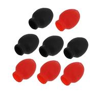 Mikinona 8pcs Silicone Rubber Drum Stick Practice Tip Mute Replacement for Musical Instruments Accessory Practice at Home Studio Random Color