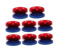 Mikinona 8pcs Wooden Castanets for Early Music Education Orff Method Rhythm Instruments Easy to Play Hand Percussion for Beginner Childrens Musical Development Red and Blue