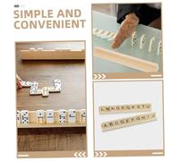 Mikinona 8Pcs Wooden Domino Tile Display Rack with Elegant Natural Finish Multi-function DIY Letter Tile Holder Stand for Desktop Games and Craft Projects