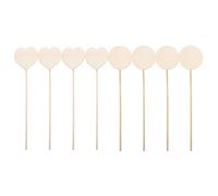 Mikinona 8pcs Wooden Fairy Wands for Magical DIY Craft Heart and Round Shape Wooden Wand for Dress-up Parties Birthday Imaginative Play and Hand-eye Coordination Development