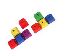 Mikinona 9PCS Colorful Keycaps for Mechanical Keyboards Crack Resistant Keycap Decor for Office and School Includes Directional and Esc Keys Fit to Protect and